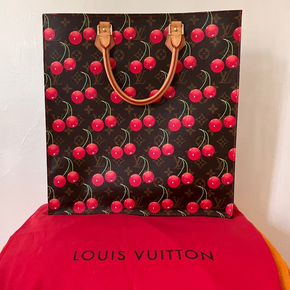 LV SAC PLAT MONOGRAM CERISE TAKASHI MURAKAMI